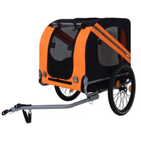 Large Folding Bike Trailer for Dogs â€“ 120LB Capacity All-Terrain Pet Carrier, Durable Steel Frame for Cycling, Jogging, Camping & Outdoor Adventures