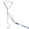 Dog Tie Out Cable Blue Galvanized Iron, Steel Wire, PVC