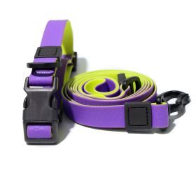 Waterproof Wear-Resistant & Tear-Proof Two-color honeycomb embossed traction rope set  Anti-Slip Buckle Easy-to-Clean 4.92FT Adjustable Length Beach T (Color: Purple-yellow, size: 2.5cm*150cm)